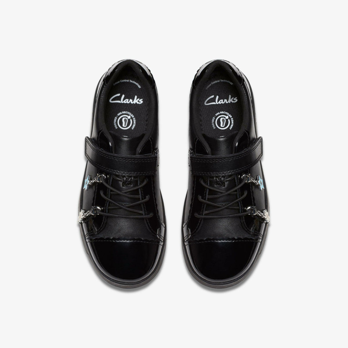 Clarks Great Value / Disco Charm Kid Black Leather