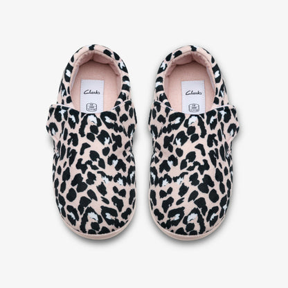 Clarks Great Value / Fluffy Snug Kid Blush Pink Print