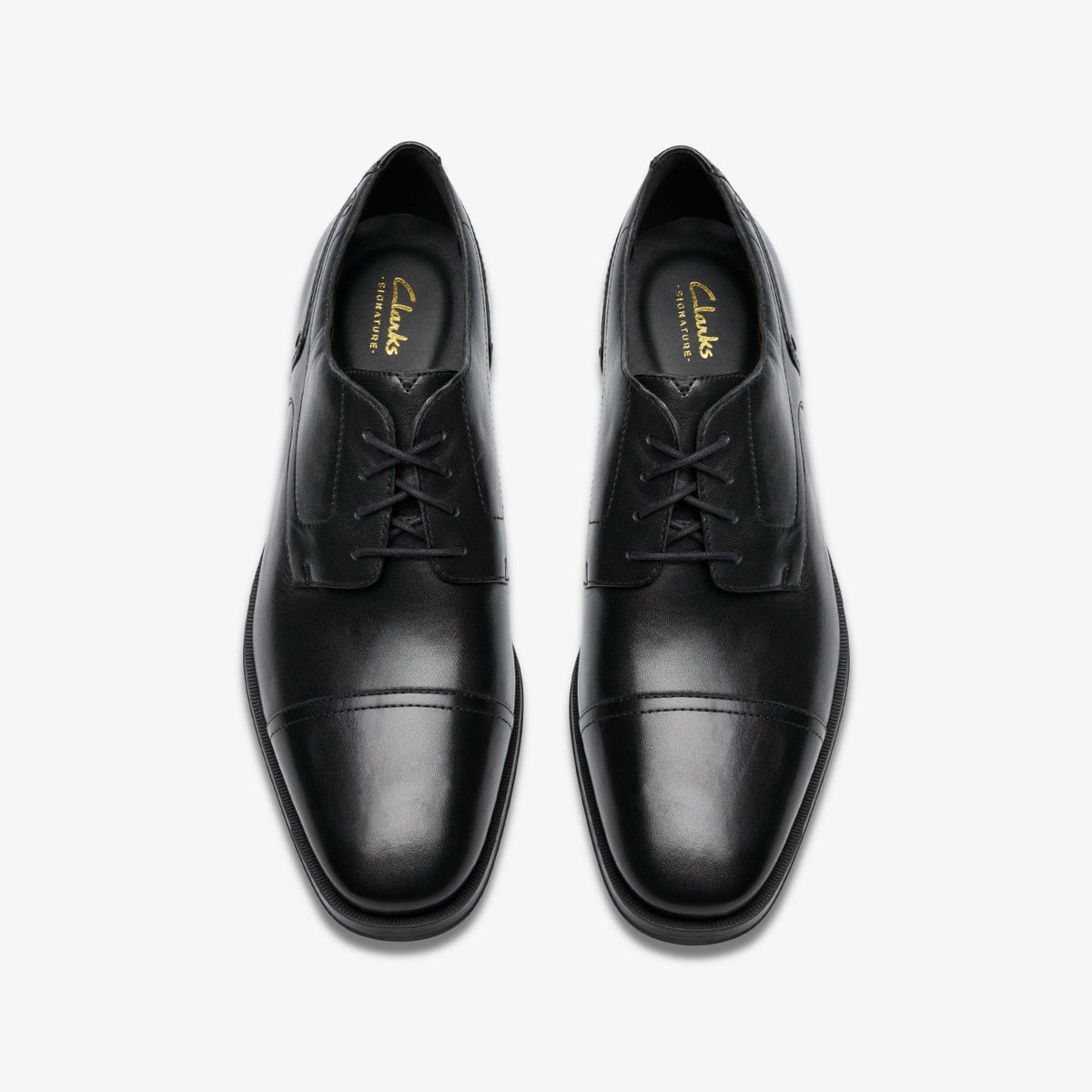 Clarks Recommended / Paulton Cap Black Leather