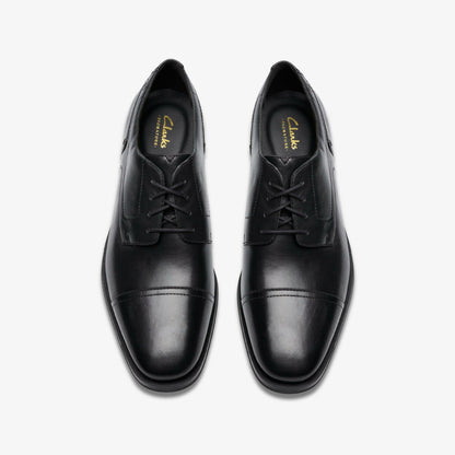 Clarks Recommended / Paulton Cap Black Leather