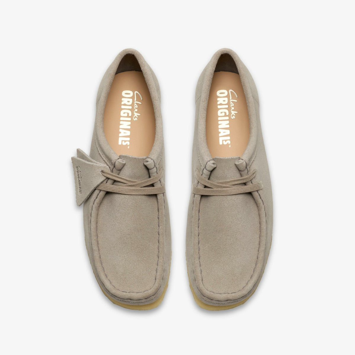 Clarks Sale / Wallabee Pale Grey Suede