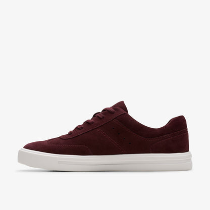 Clarks Popular / Makea Court Burgundy Suede