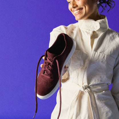 Clarks Popular / Makea Court Burgundy Suede