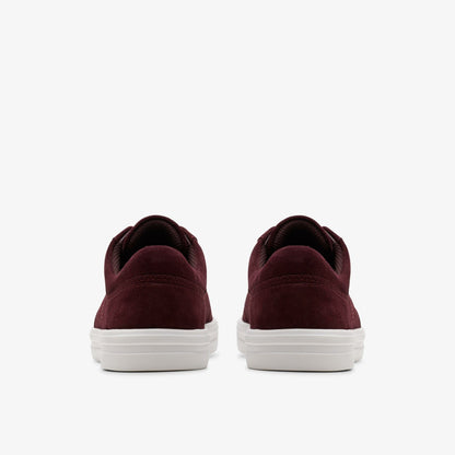 Clarks Popular / Makea Court Burgundy Suede