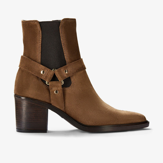 Clarks New / Jesse Buckle Dark Tan Suede