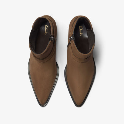 Clarks New / Jesse Buckle Dark Tan Suede