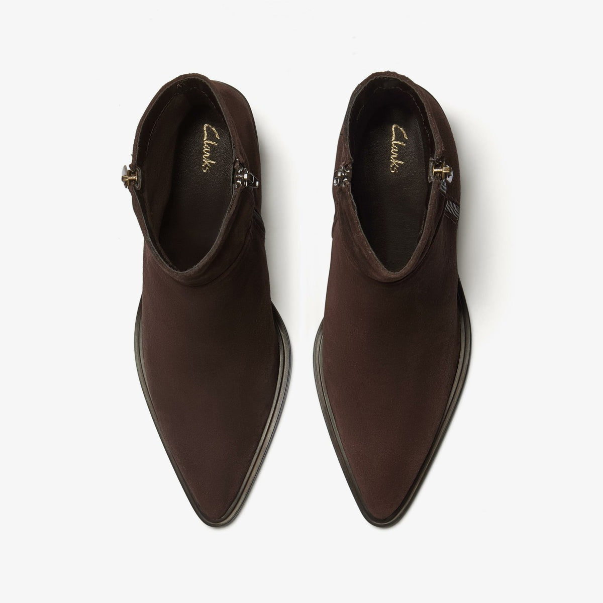 Clarks Latest / Jesse Zip Dark Brown Suede