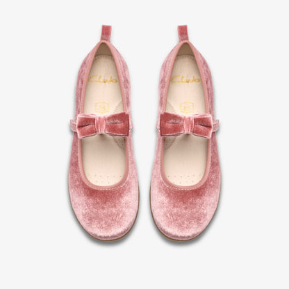 Clarks Deals / Charm Bow Kid Dusty Pink