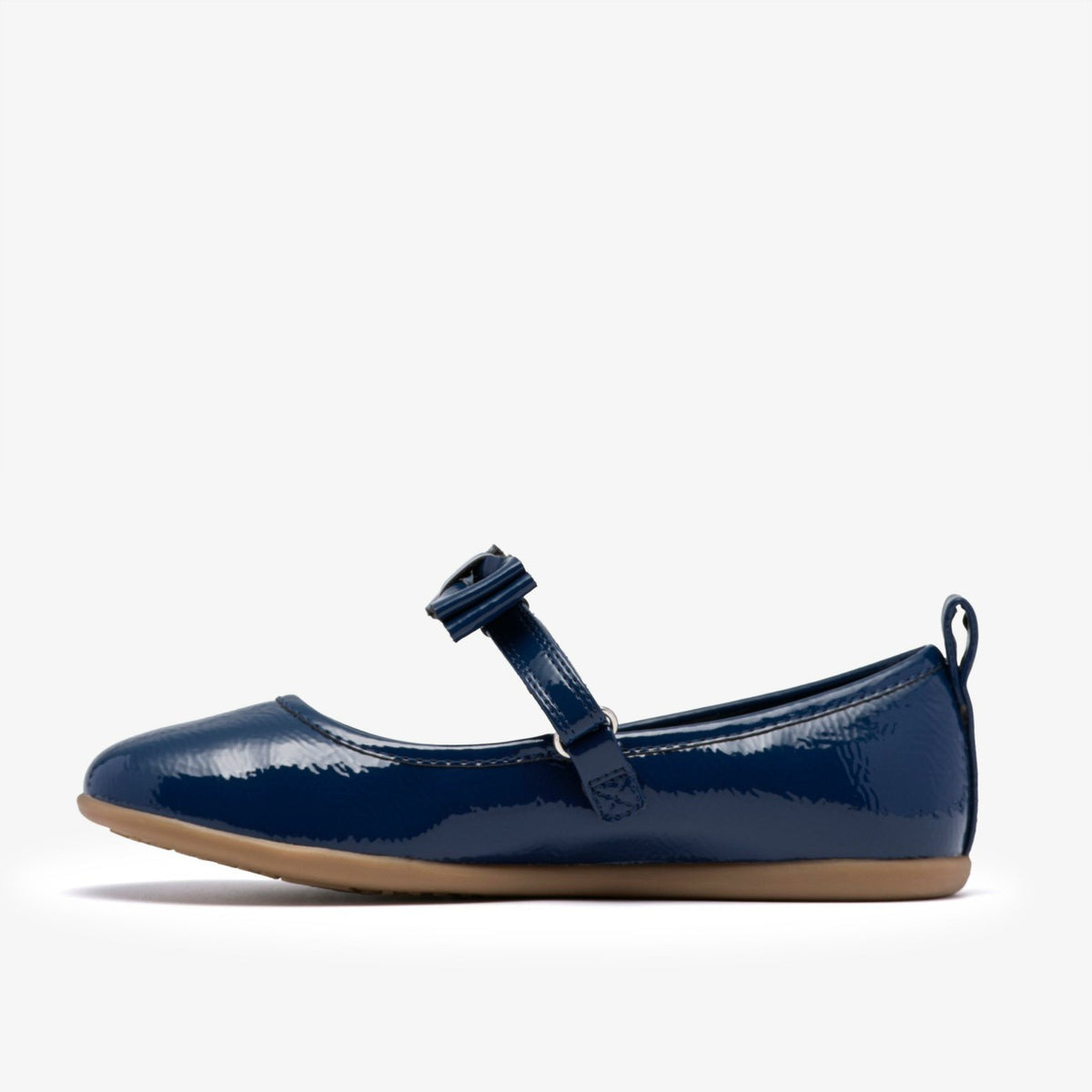 Clarks New / Charm Bow Kid Navy Patent