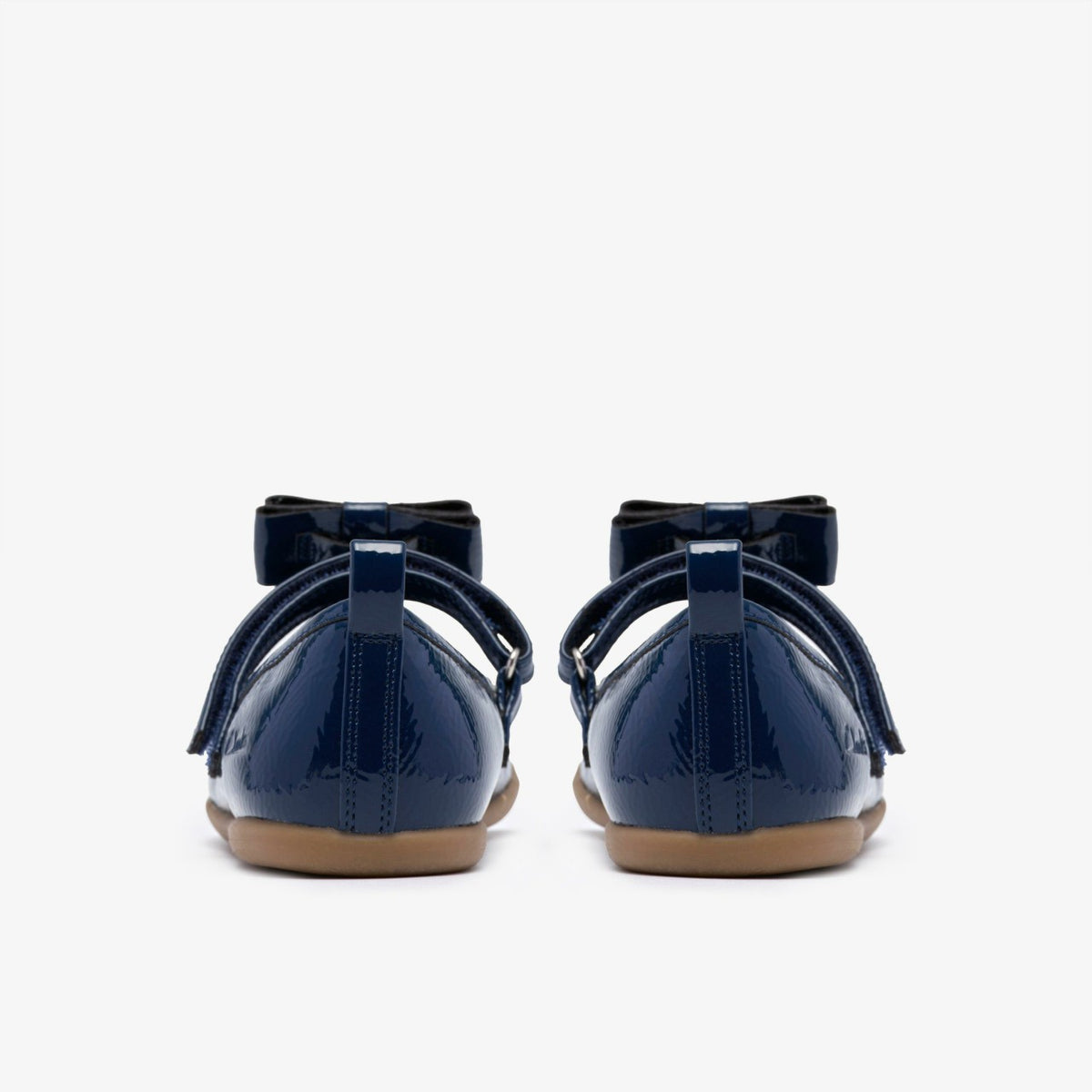 Clarks New / Charm Bow Kid Navy Patent