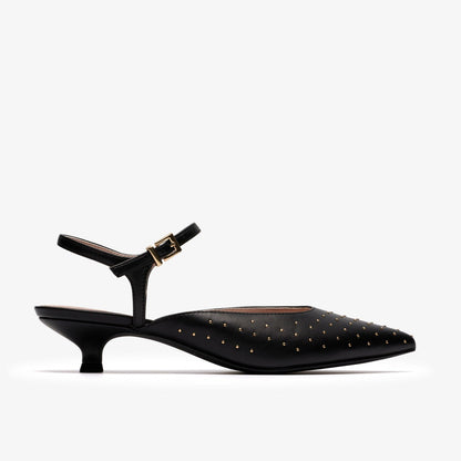 Clarks Recommended / Pisa Stud Black Leather
