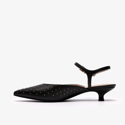 Clarks Recommended / Pisa Stud Black Leather