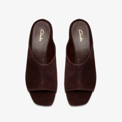 Clarks Recommended / Siray Mule Dark Brown Suede