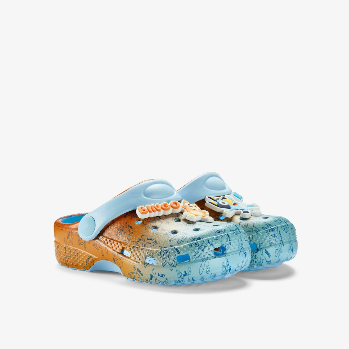 Clarks Discount / Bluey Fade Clog Kid Blue Combination