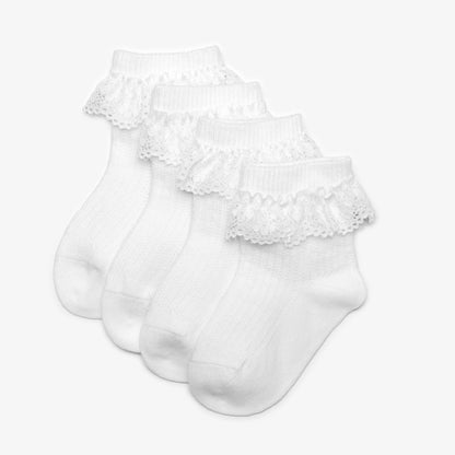 Clarks Value / Frilly Socks 4 Pack White 0-6 Months White