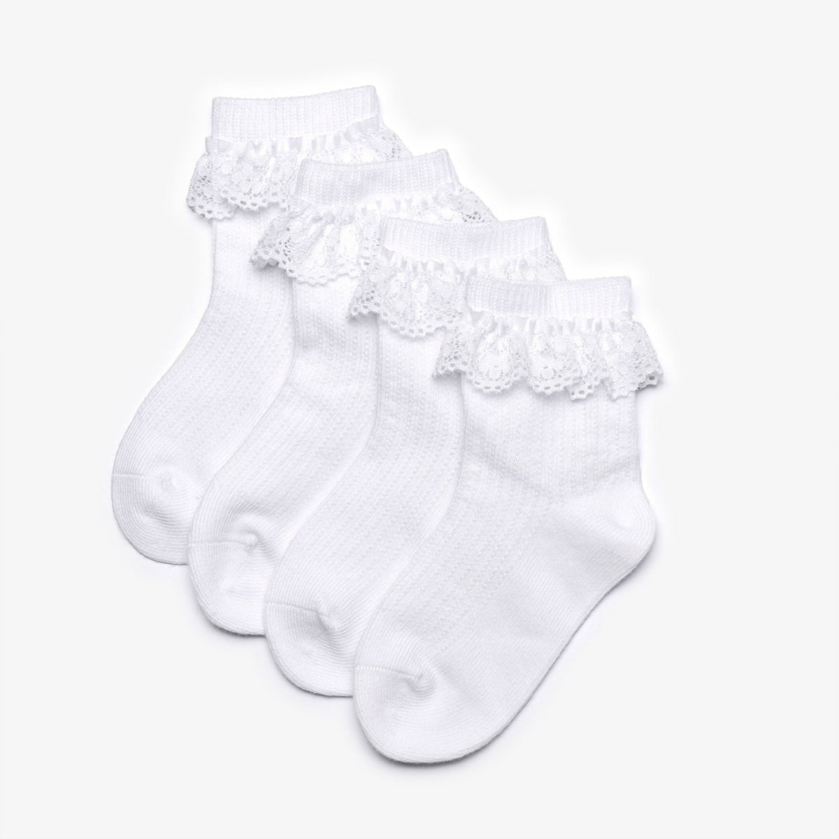 Clarks Latest / Frilly Socks White 4 Pack 1-2 Years White