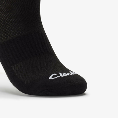 Clarks Smart Buy / Ankle Socks 3 Pack Size 6-11 Black Black