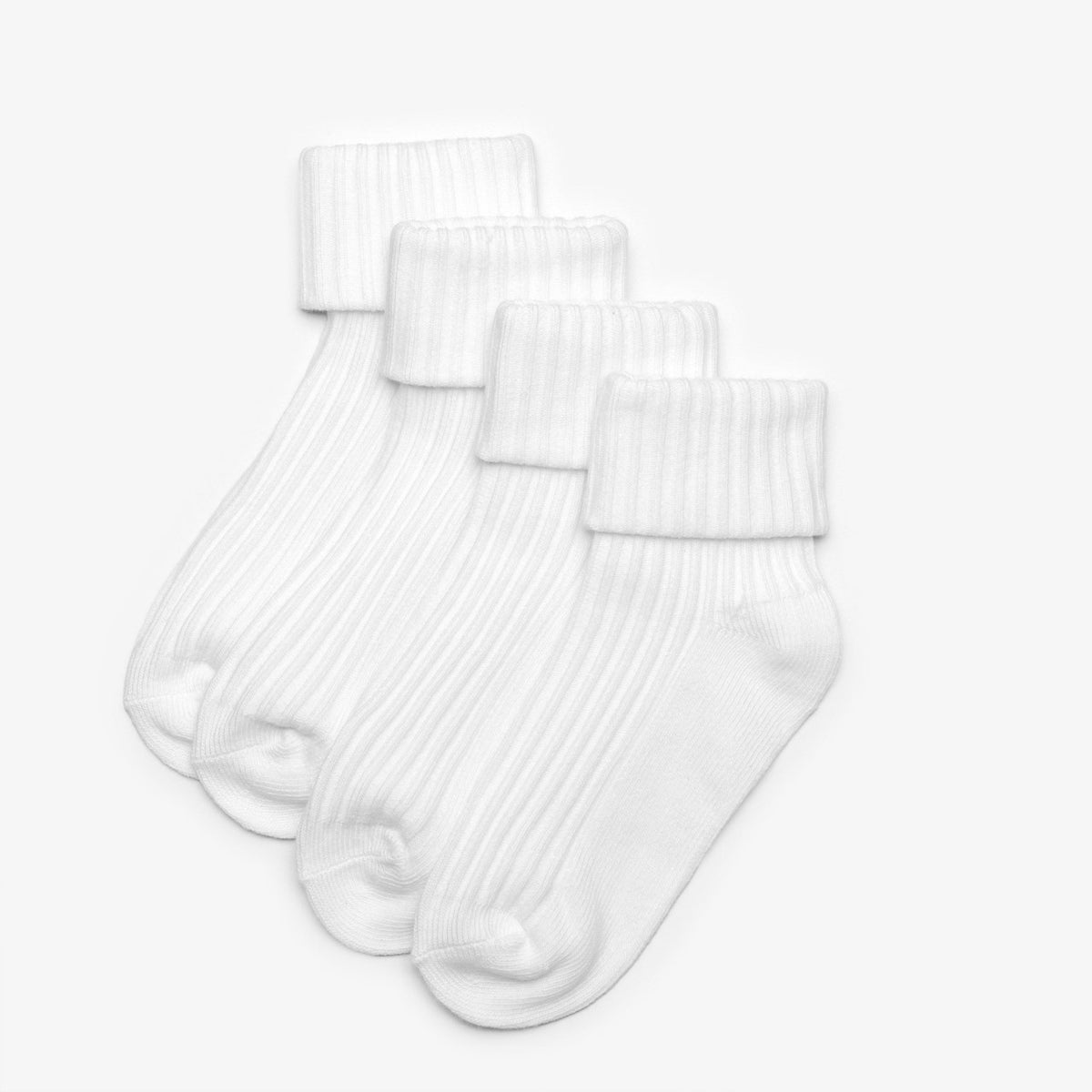 Clarks Recommended / White Socks 4 Pack 1 - 2 Years White