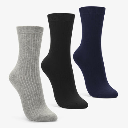 Clarks Smart Buy / Socks 3 Pack Size 2-8 Mutlicolour Black Multicolour