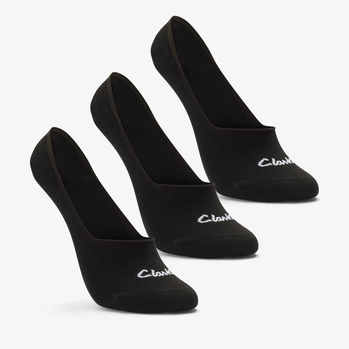 Clarks Everyday / Sock Liners 3 Pack Size 2-8 Black Black