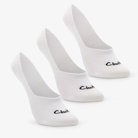 Clarks Quality / Sock Liners 3 Pack Size 2-8 White