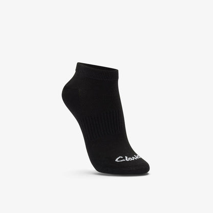 Clarks Smart Buy / Ankle Socks 3 Pack Size 2-8 Black Black