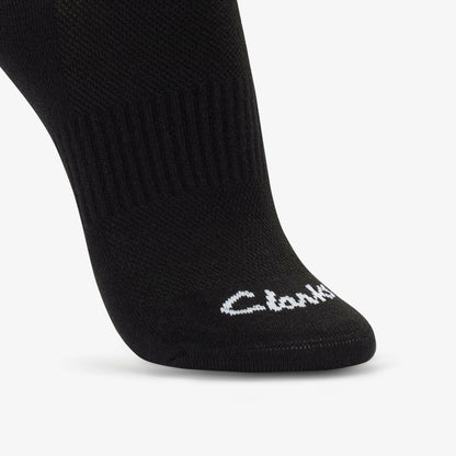 Clarks Smart Buy / Ankle Socks 3 Pack Size 2-8 Black Black